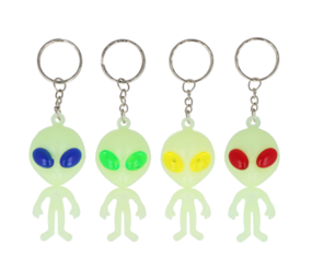 Henbrandt Alien Glow in the Dark Keychain | 12 pieces