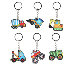 LG Imports Construction Vehicle Keychain | 12 pieces