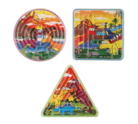 Henbrandt Jeux de patience dinosaures 6 cm | 12 pièces