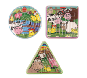 Henbrandt Jeu de patience Animaux de la ferme 6 cm | 12 pièces