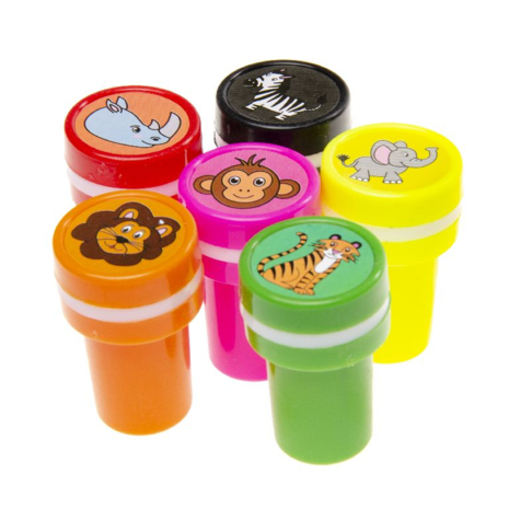 LG Imports Timbre Animaux de la Jungle | 12 pièces
