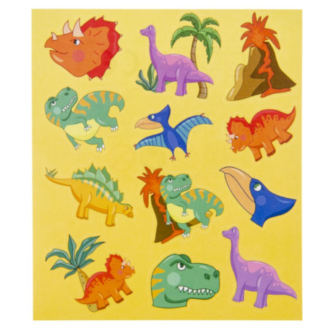 LG Imports Dinosaurus Stickervelletje 12x10cm | 12 velletjes LG Imports Dinosaurus Stickervelletje 12x10cm | 12 velletjes