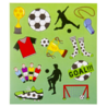 LG Imports Planche de 12 autocollants de football (12 x 10 cm) | 12 feuilles LG Imports Planche de 12 autocollants de football (12 x 10 cm) | 12 feuilles