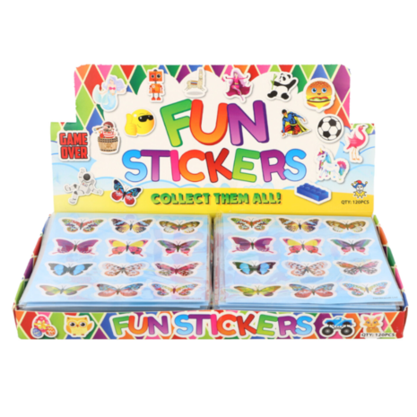 Henbrandt Butterfly Sticker Sheet 12x10cm | 12 sheets