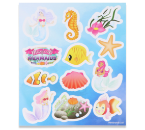 Henbrandt Zeemeermin Stickervelletje 12x10cm | 12 velletjes Henbrandt Zeemeermin Stickervelletje 12x10cm | 12 velletjes