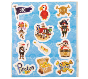 Henbrandt Planche d'autocollants pirates 12 x 10 cm | 12 feuilles