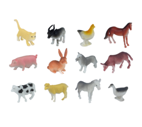 Henbrandt Farm Animals Mini Toys 4cm | 12 pieces