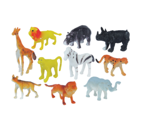 Henbrandt Animaux de la jungle en jouet 4-6 cm | 12 pièces