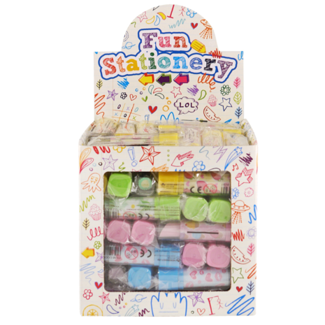 Henbrandt Colorful Lipstick Eraser 7cm | 6 pieces