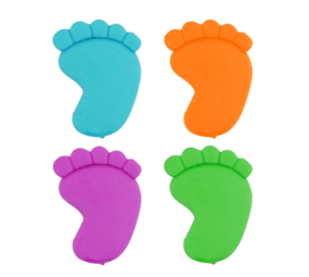 Henbrandt Gommes Gaby Foot colorées 4 cm | 12 pièces