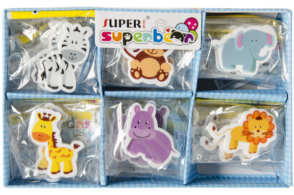 Jungle Dieren Gum 5cm | 30 stuks Jungle Dieren Gum 5cm | 30 stuks