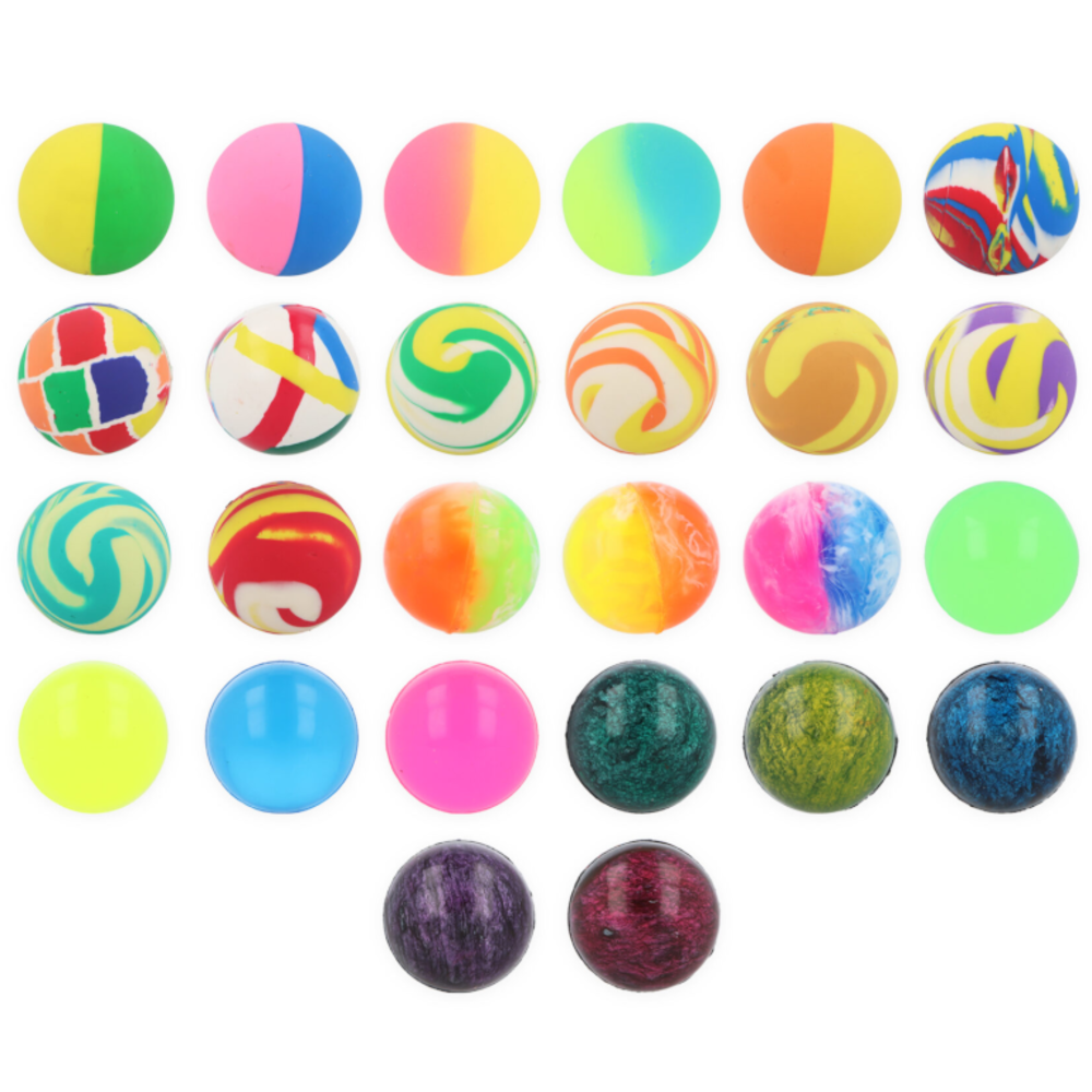 Henbrandt Buntes Design, Hüpfball 25 mm | 12 Stück