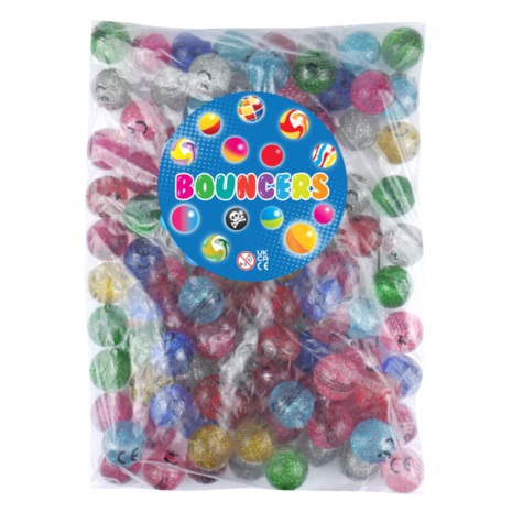 Henbrandt Glitter Stuiterballen 35mm | 12 stuks Henbrandt Glitter Stuiterballen 35mm | 12 stuks