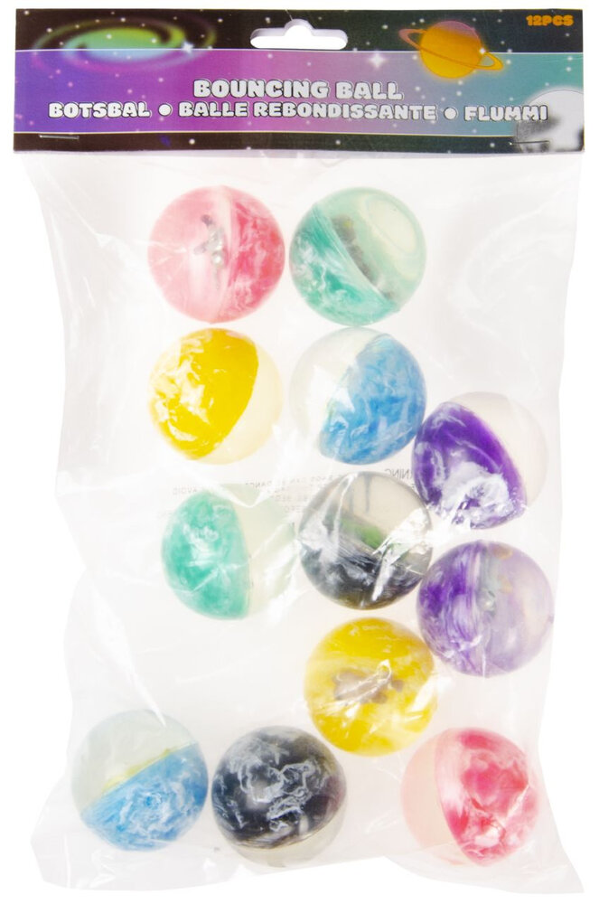 LG Imports Hüpfball „Weltraum-Alien“ 43 mm XL | 12 Stück