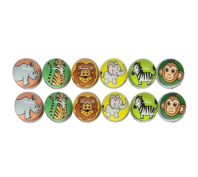 LG Imports Jungle Dieren Stuiterballen 30mm | 10 stuks LG Imports Jungle Dieren Stuiterballen 30mm | 10 stuks