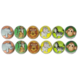 LG Imports Balles rebondissantes Animaux de la jungle 30 mm | 10 pièces