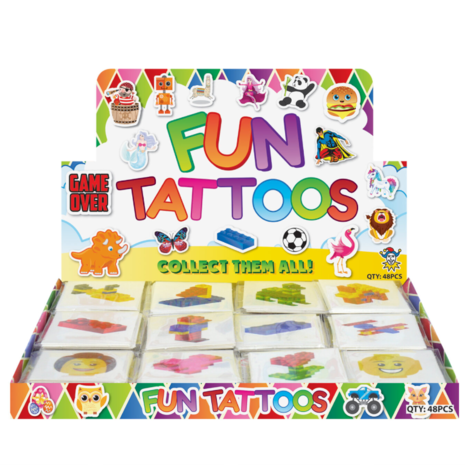 Henbrandt Lego Nep Tattoo  | 12 sets met 12 tattoos Henbrandt Lego Nep Tattoo  | 12 sets met 12 tattoos