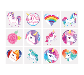 Henbrandt Einhorn-Fake-Tattoos | 12 Sets mit je 12 Tattoos