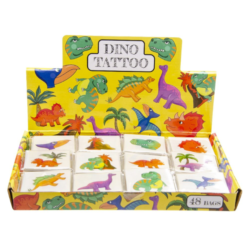 LG Imports Dinosaurus Nep Tattoo | 12 sets met 12 tattoos LG Imports Dinosaurus Nep Tattoo | 12 sets met 12 tattoos