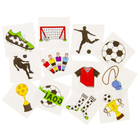 LG Imports Fußball-Fake-Tattoos | 12 Sets mit je 12 Tattoos