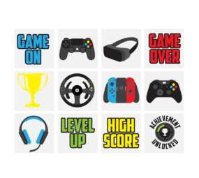 Henbrandt Gamer Fake Tattoo | 12 sets with 12 tattoos