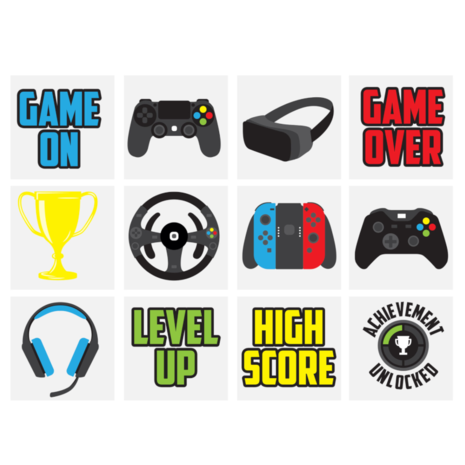 Henbrandt Gamer-Fake-Tattoos | 12 Sets mit je 12 Tattoos
