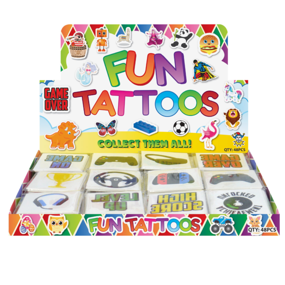 Henbrandt Gamer Fake Tattoo | 12 sets with 12 tattoos