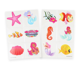 Henbrandt Tatouages ​​temporaires sirène | 12 lots de 12 tatouages