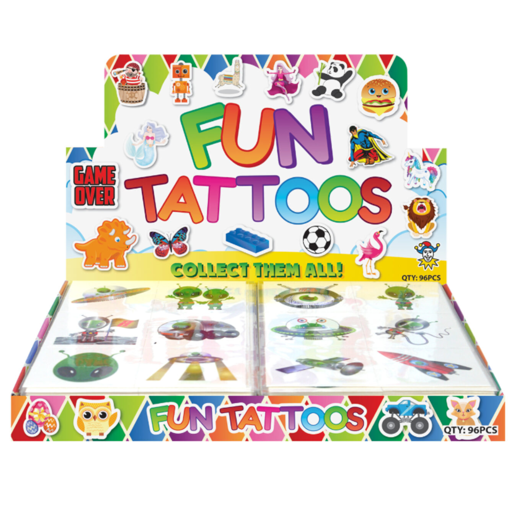 Henbrandt Alien Nep Tattoo | 12 sets met 12 tattoos