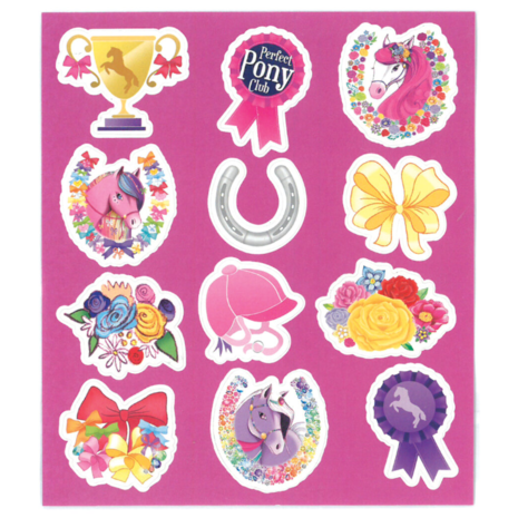 Henbrandt Autocollants poney 12 x 10 cm | à l'unité