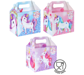 Henbrandt Einhorn-Gastgeschenkbox 14 x 9,5 x 12 cm | 12 Stück