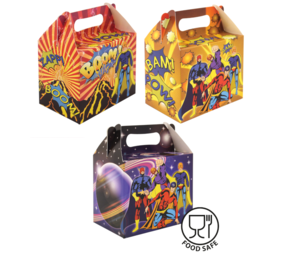 Henbrandt Superhelden-Gastgeschenkbox 9,5 x 12 x 14 cm | 12 Stück