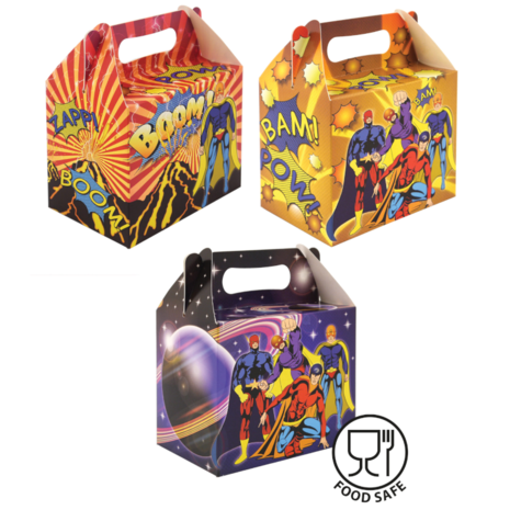 Henbrandt Superhelden Uitdeeldoosje 9,5x12x14cm | 12 stuks Henbrandt Superhelden Uitdeeldoosje 9,5x12x14cm | 12 stuks