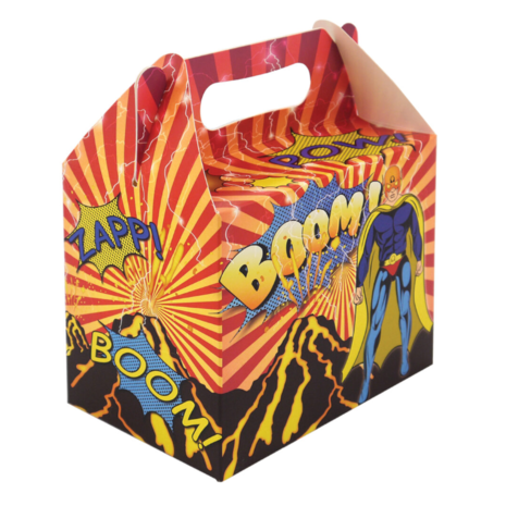 Henbrandt Superhelden Uitdeeldoosje 9,5x12x14cm | 12 stuks Henbrandt Superhelden Uitdeeldoosje 9,5x12x14cm | 12 stuks