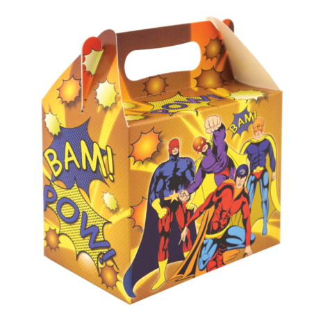 Henbrandt Superhelden Uitdeeldoosje 9,5x12x14cm | 12 stuks Henbrandt Superhelden Uitdeeldoosje 9,5x12x14cm | 12 stuks