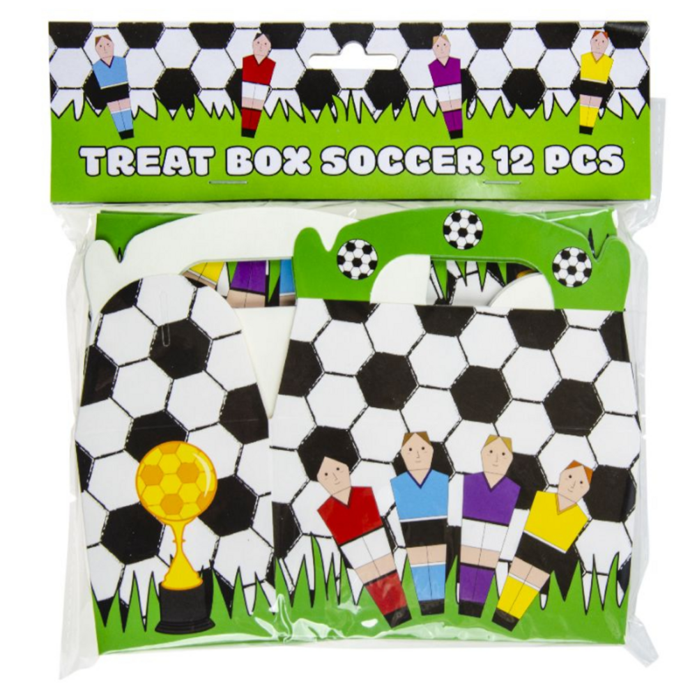 LG Imports Gastgeschenkbox für Fußballpartys, 12 x 12 x 6 cm | 12 Stück