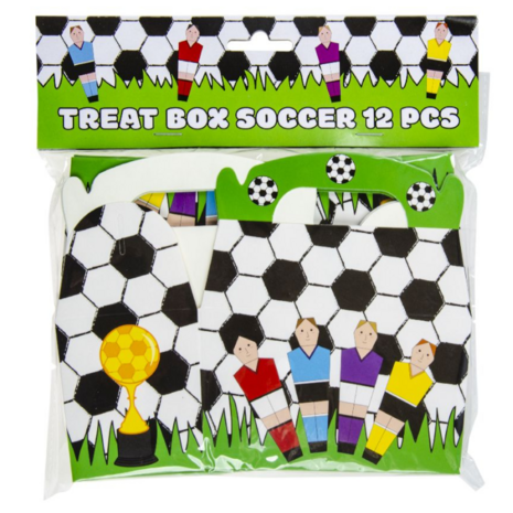 LG Imports Gastgeschenkbox für Fußballpartys, 12 x 12 x 6 cm | 12 Stück