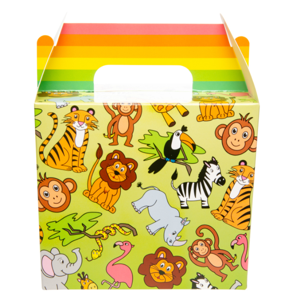 LG Imports Jungle Animals Party Favor Box 13x9.5x12cm | 12 pieces