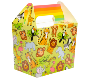 LG Imports Jungle Animals Party Favor Box 13x9.5x12cm | 12 pieces