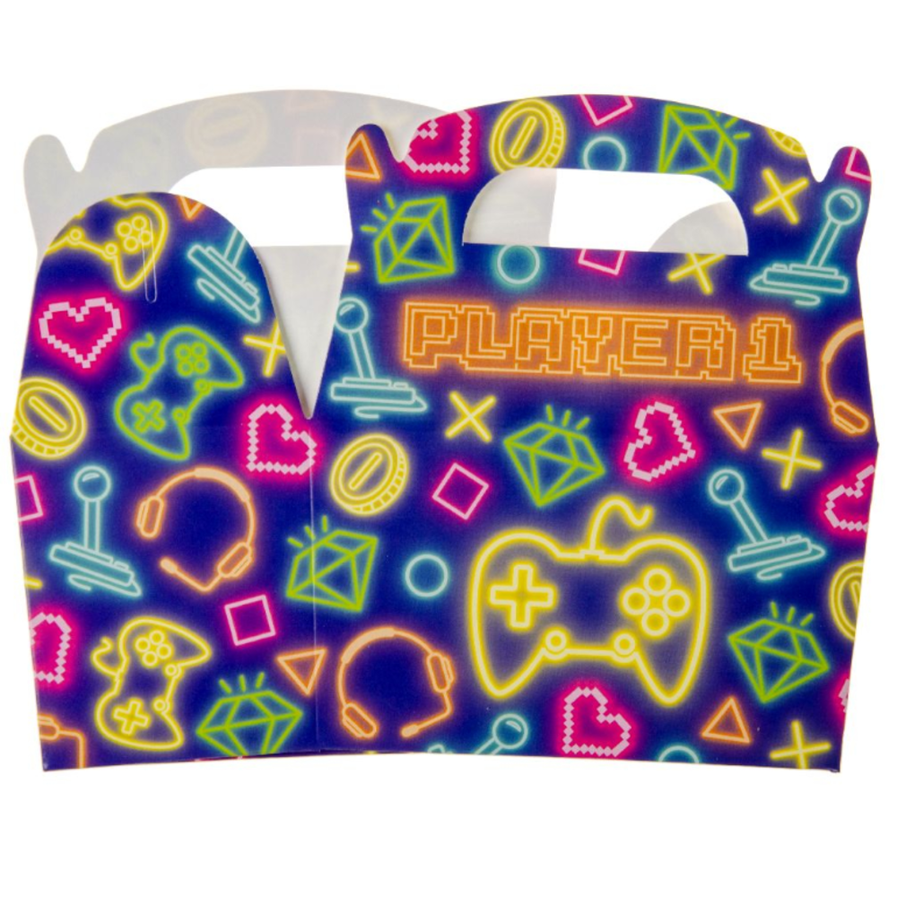 LG Imports Neonfarbene Gamer-Partybox, 12 x 12,5 x 6 cm | 12 Stück