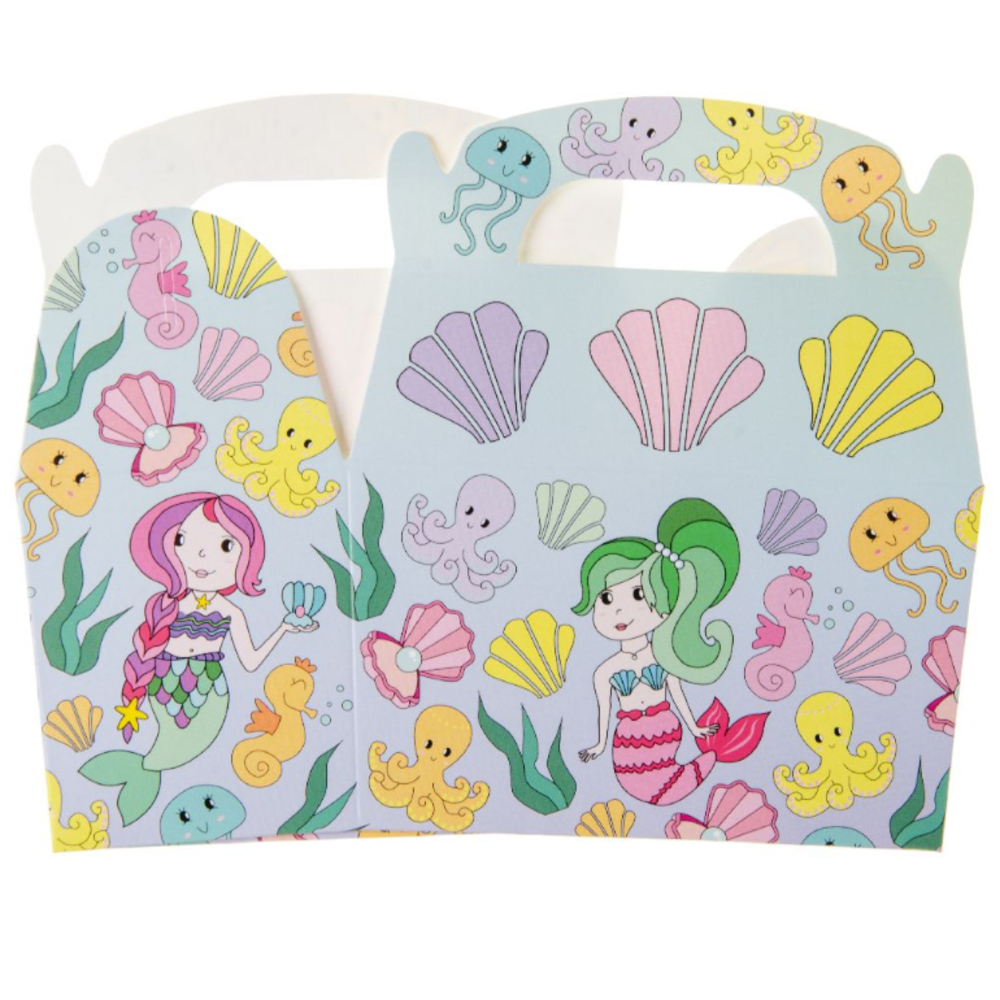 LG Imports Mermaid Party Favor Boxes 12x12.5x6cm | 12 pieces