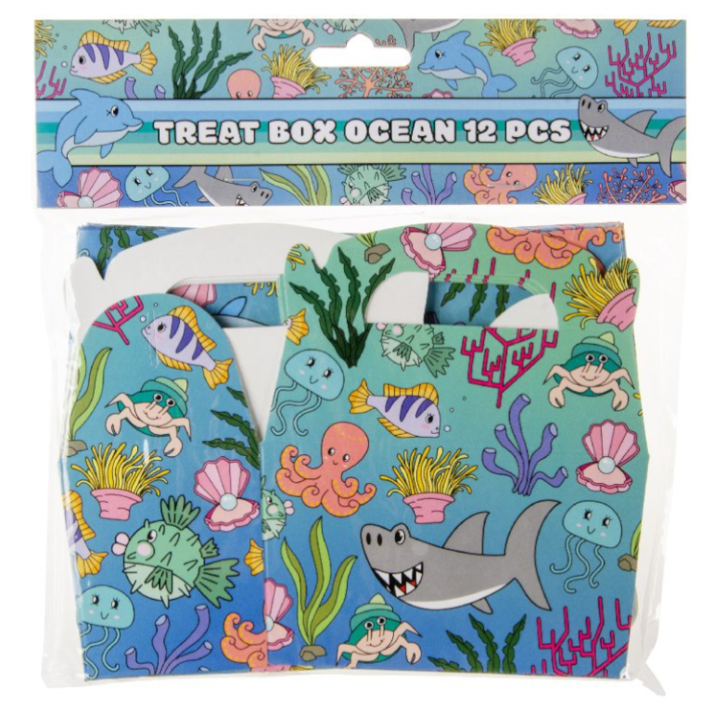 LG Imports Boîtes à dragées sur le thème des animaux marins 12 x 12,5 x 6 cm | 12 pièces
