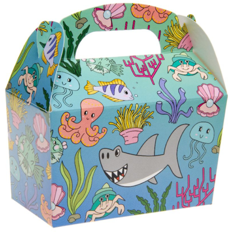 LG Imports Gastgeschenkboxen mit Meeresmotiven, 12 x 12,5 x 6 cm | 12 Stück