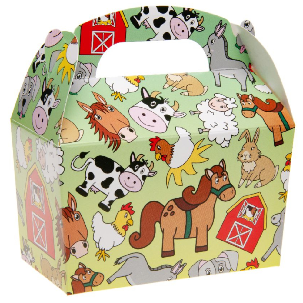 LG Imports Farm Animals Party Favor Boxes 12x12.5x6cm | 12 pieces