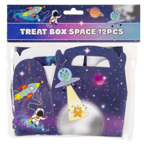 LG Imports Boîte à dragées sur le thème de l'espace 12 x 12,5 x 6 cm | 12 pièces