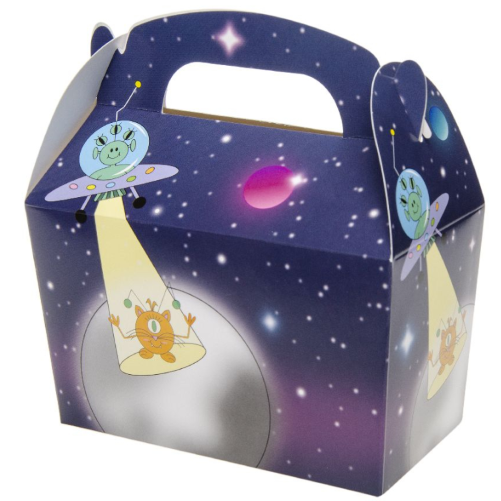 LG Imports Weltraum-Party-Gastgeschenkbox 12 x 12,5 x 6 cm | 12 Stück