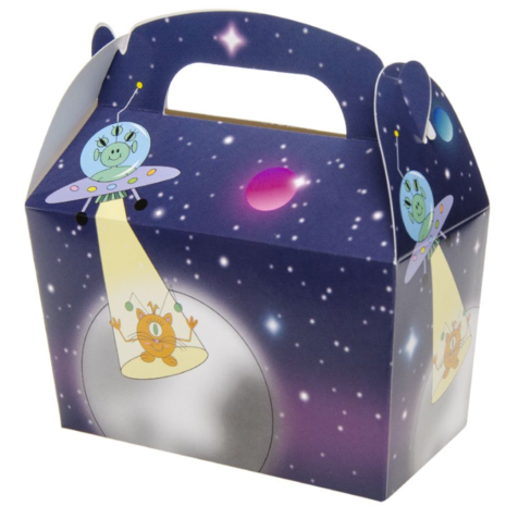 LG Imports Weltraum-Party-Gastgeschenkbox 12 x 12,5 x 6 cm | 12 Stück