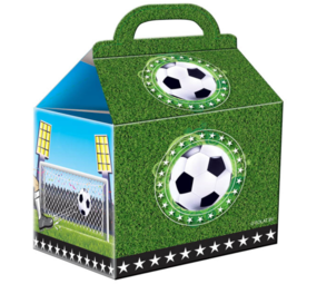 Folat Gastgeschenkboxen für Fußballpartys, 9 x 9 x 8 cm | 4 Stück
