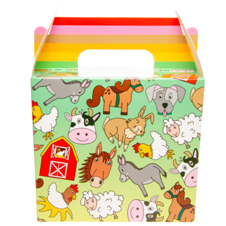 LG Imports Farm Animals Party Favor Box 13x9.5x12cm | 12 pieces