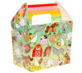 LG Imports Boîtes à dragées sur le thème des animaux de la ferme 13 x 9,5 x 12 cm | 12 pièces